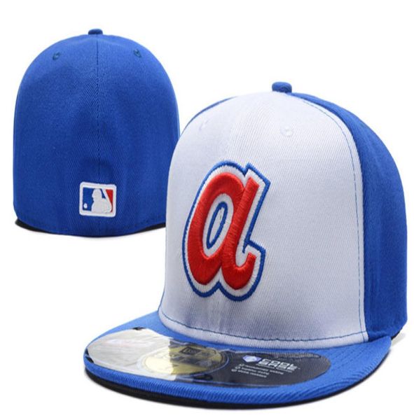 Equipe popular do Hip Hop Men039S Sport Caps no campo Design fechado de cores Solid Color Angels Branco azul Baseball5052687