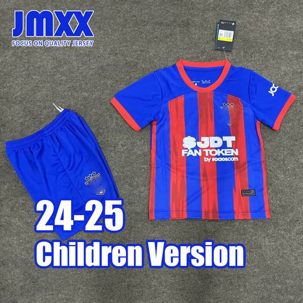 JMXX 24-25 Johor Child Soccer Trikots Kit Home Away Kid Uniformen Jersey Fußballhemd 2024 2025 Top und Shorts Children Version Version