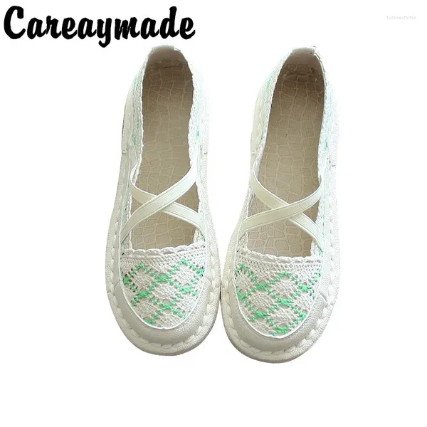 Scarpe casual careayymade-cotton e superficie femminile retrò retrò super morbide artistico piatto