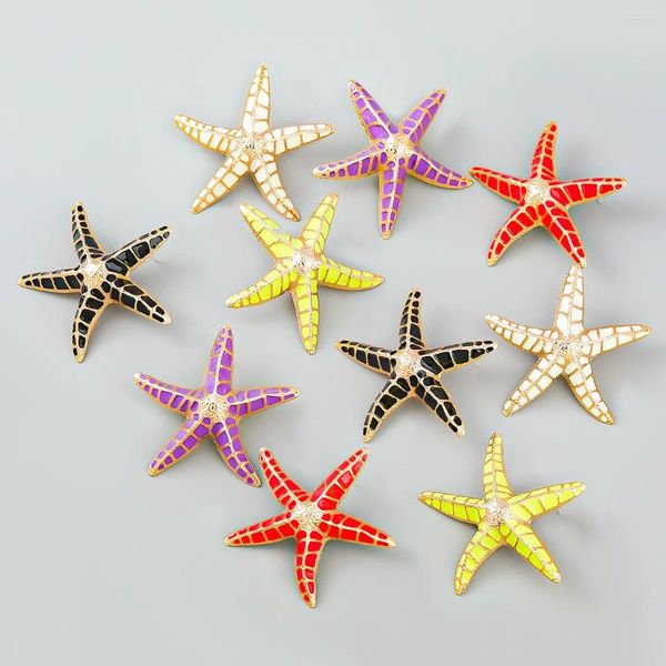 Orecchini penzolanti in stile oceano Drop olio Starfish per le donne