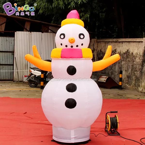 Design original de 6mh (20 pés) com publicidade de soprador, boneco de neve inflável, ar -cartoon bola de neve para o evento de festa de natal