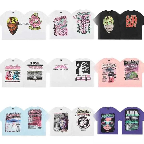 Designer T -Shirt Herren Frauen rosa schwarzes grafisches Tee Lose Rapper gewaschene Tops Unisex Kurzarm Streetwear Hip Hops Hemden Kleidung 1rpm