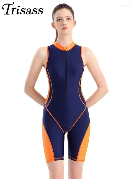 Costumi da bagno femminile Trisass 2024 Arrivo Professional One pezzi Suit da nuoto Sumpwar Body Sports Quinto Pantaloni senza schienale