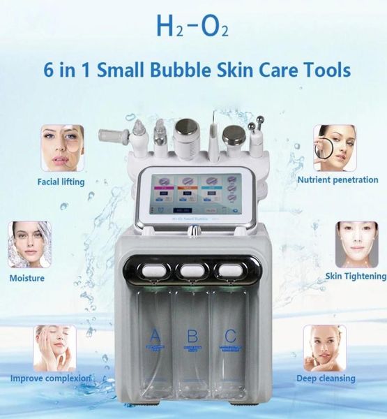 US 6in1 Hydra Facial Microdermabrasion Oxygen Spray Oxygen Spray Deep Skin Care Beauty Machine Spa Salon Uso7322128