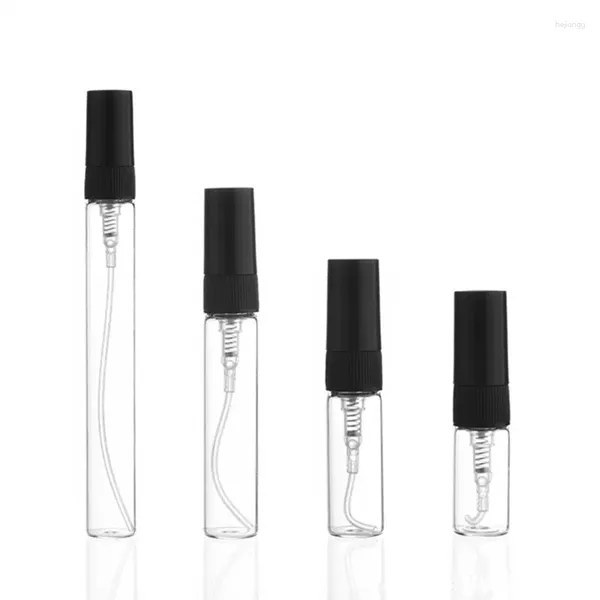 Garrafas de armazenamento 500pcs/lote 2ml 3ml 5ml 10ml Perfume Garrane de vidro de perfume Recarregável amostra vazia Teste de frascos finos