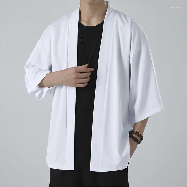 Roupas étnicas quimono japonês masculino harajuku tops haori cardigan jaqueta tradicional chinesa camisa solta yukata casacos