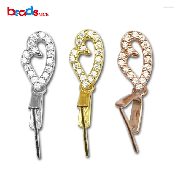 Orecchini per borchie perle ID26404 925 Accessori in argento puro di clip a pendente con cauzione di gioielli con zircone