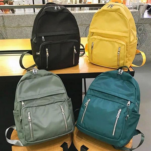 Zaino da donna casual impermeabile zip da viaggio per studenti multi-tasca pacchetto di borsa