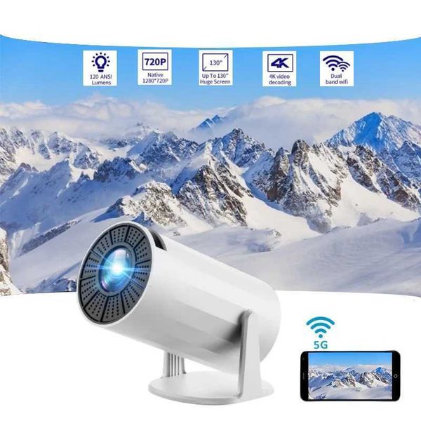 Projetores Hy300 Projector portátil HD Home Theatre Entretenimento Correção de projeção de telefone celular Correção Android System J240509