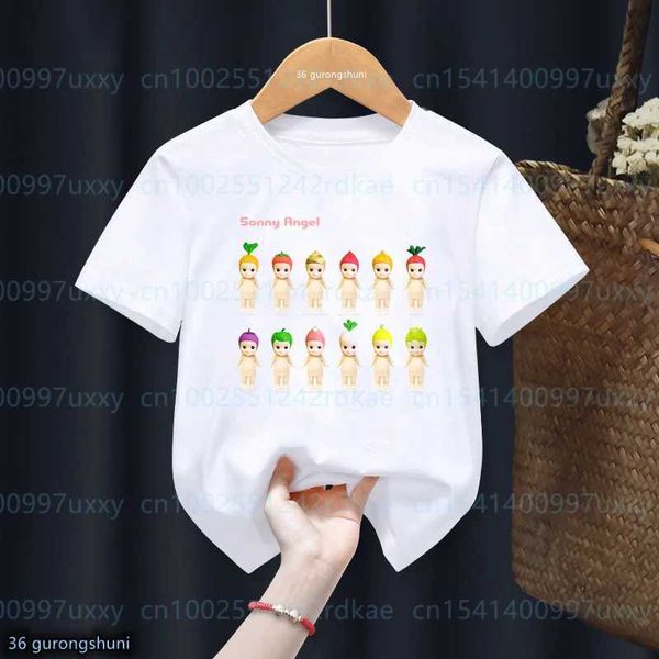 Magliette magliette divertenti kawaii giapponese super popolare bambola carota corn mais pomodoro cipolla t-shirt per ragazzi abiti per bambini top top t240509