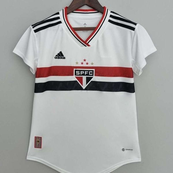 Jerseys de futebol 22-23 camisa feminina de São Paulo, edição dos fãs de futebol de primeira classe do Brasil e Jersey da Tailândia