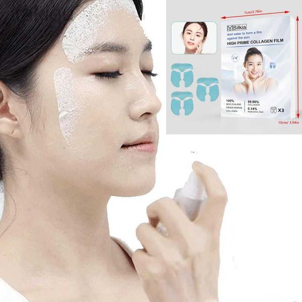 Reinigung löslicher Kollagen Gesichtsmaske Gesichtsmaske Anti-Aging-Feuchtigkeitsfeuchtfalten hydrolytischer Film Fade Fine Lines Ziehen Gel Hautpflege D240510