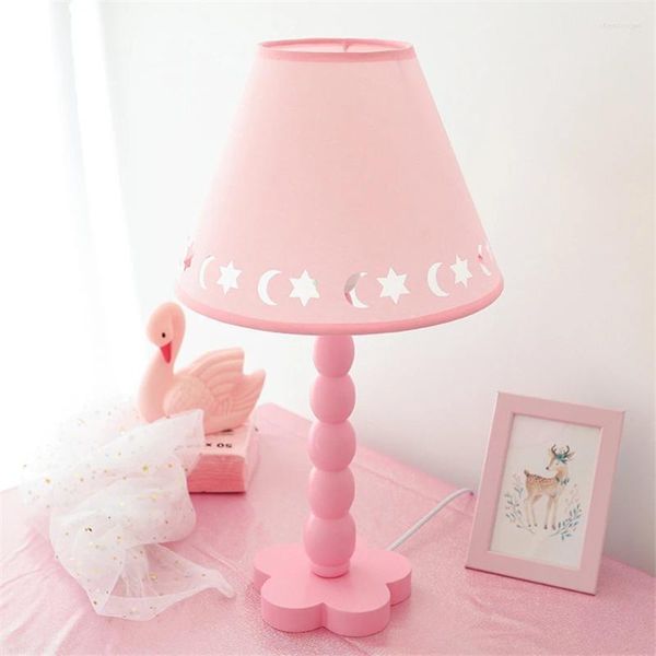 Lampade da tavolo Nordic Cinessce Princess Pink Pink per bambini Lampada da letto per bambini Ragazza Romantico Studio RASSE DABILI Apparecchi