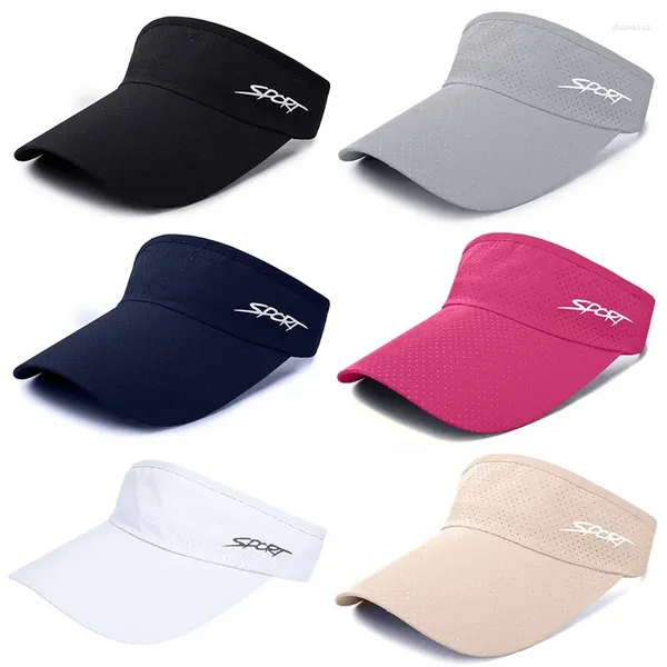 Beretti Cappelli da sole estate uomini donne Visor Relection UV Top Solid Sports Tennis Golf Cancone Baseball Cap da baseball