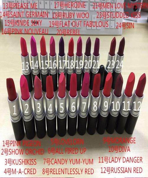 TOP QUALIDADE 24 CORES M MAPACIDADE PERFEITA LIPTUM MATUTCK Matte Lipstick 3G DHL 2964809