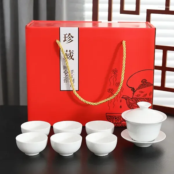 Чайные наборы чая, полная домашней чашки с чашкой, высокотемпературная керамика