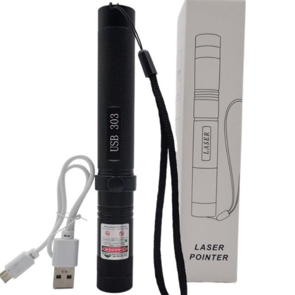 Güçlü 532nm Yeşil Lazer İşaretçisi- 532NM USB Şarj Edilebilir Yerleşik Piller Lazer Kalemi