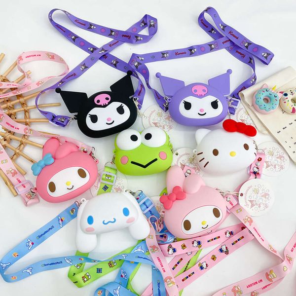 Cartoon Kuromi Silicone Zero Cartão de Silicone Zero Campus Mini Jade Guigou Melody Girls 'Bag 80% Factory Wholesale