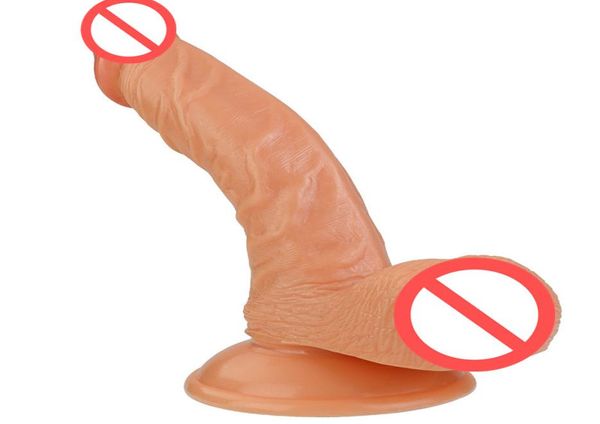 Masturbazione del dildo sessuale Prodotti sessuali Prodotti Sex Skin Feel Silicone Soft Dildo Ustica Coppa Masturbatrice Realistica Penis Dildos per WO5366696