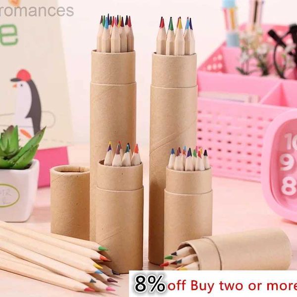 Карандаши Childrens 12 Color Pencil Crayon Set милый корейская живопись художественная иллюстрация инструмент Профессиональные цветные школьные принадлежности 2024 D240510