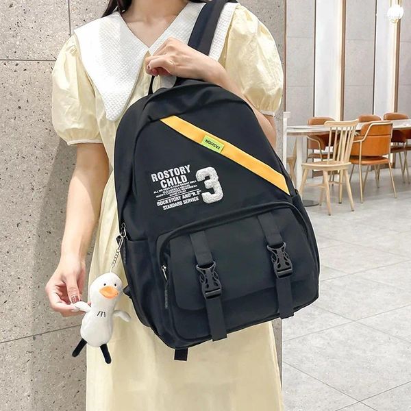 Рюкзак модный девчонка в колледже, школьная школьная сумка, простой простые женские панели, пакеты, пакеты для подростковых переездов на плечо рюкзак