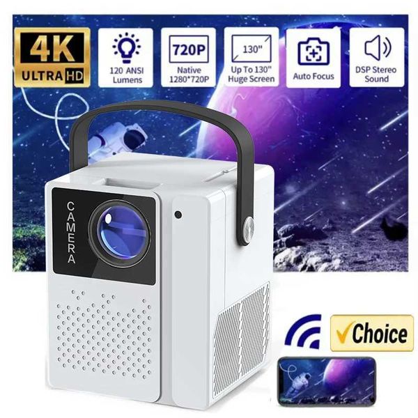 Projetores Karben T2 Pro Android 9 Projector com Wifi 6 e Bluetooth Smart Mini Projector portátil Pocket Outdoor Home Theater J240509