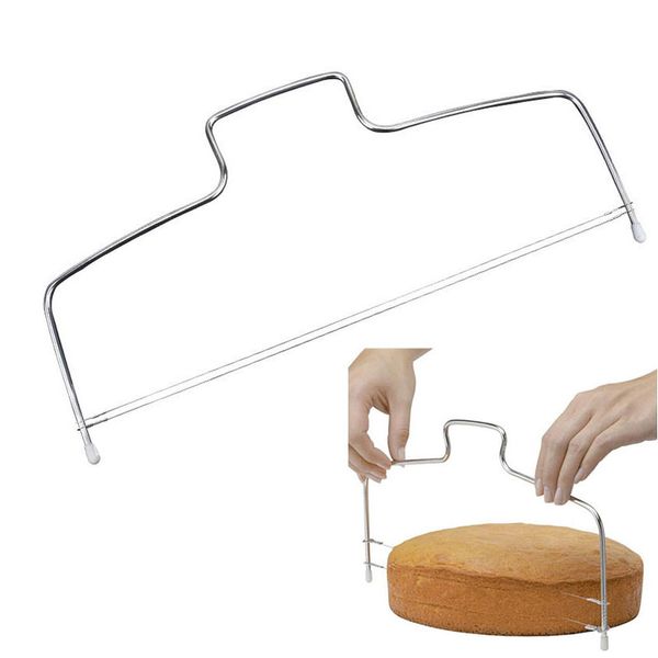 12,5*6,5 -Zoll -Einstellbare Kuchen -Leveler Eins Doppel -Draht -Kuchen -Slicer -Leveler -Kuchenschicht -Backwerkzeuge Kuchenzubehör HW0255