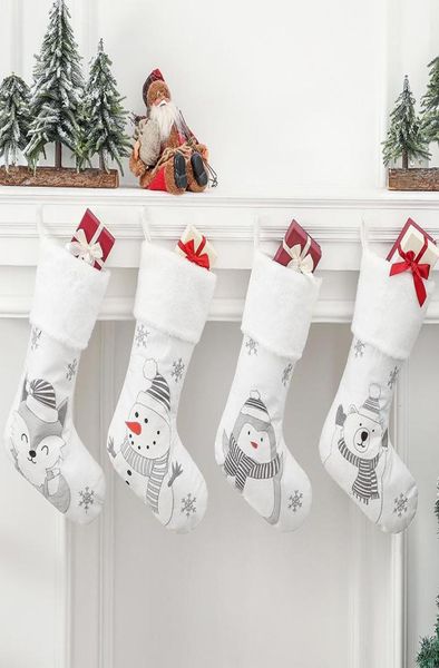 UPS Новое рождественское украшение поставляется рождественскими большими носками рождественские подвесные детские дети 039s подарки для конфетки платье up428050