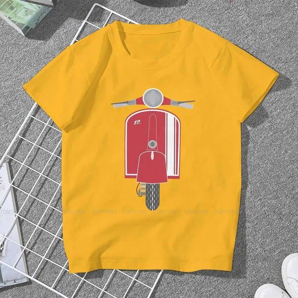 Женская футболка Crewneck T Shir Vespa Популярные транспортные инструменты T Red Essential Print Tops Новая тренда одежда высококачественная досуга TS Y240509