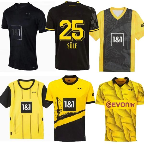 24 25 Maglie da calcio Reus Dortmunds 2023 2024 Borussia Haller Shirt da calcio Bellingham Neongelb Hummels Brandt Men Kid Kid Kit All