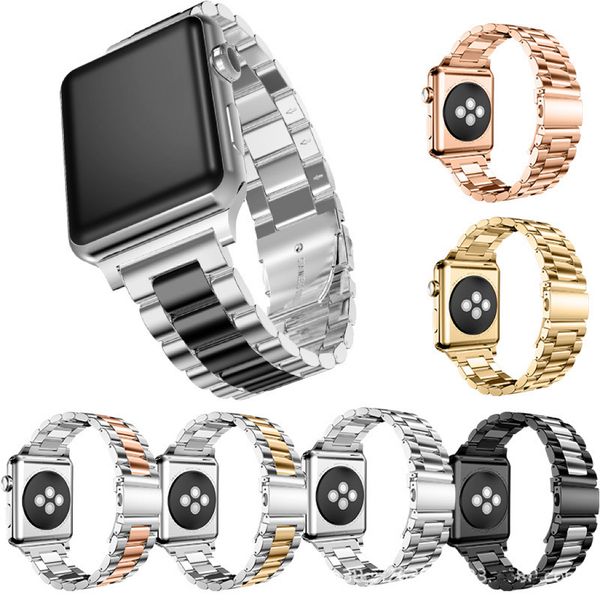 Para Iwatch Strap Strap Apple Watch Series 8 Ultra 41mm 45mm Metal Butterfly Butterfly Buckle WatchBand Fit Iwatch Series 9 Smart Straps