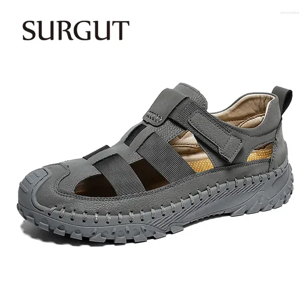 Sandals Surgut Fashion Brand Размер 46 мужчин повседневные летние классические обувь пляж Комфортная прогулочная обувь
