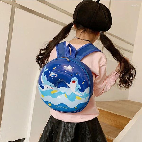 Backpack Kindergarten Cartoon Canvas BASS BASSIGLIO BASSO IN MATTURA ANTI ANTI LOST Piccola per 3-7 anni