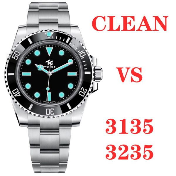 Top Clean vs Luxury Sports Watchs Business Men s Eta 3235 3135 Automatico 904L in acciaio inossidabile in acciaio nero immersione impermeabile luminosa 41 280U