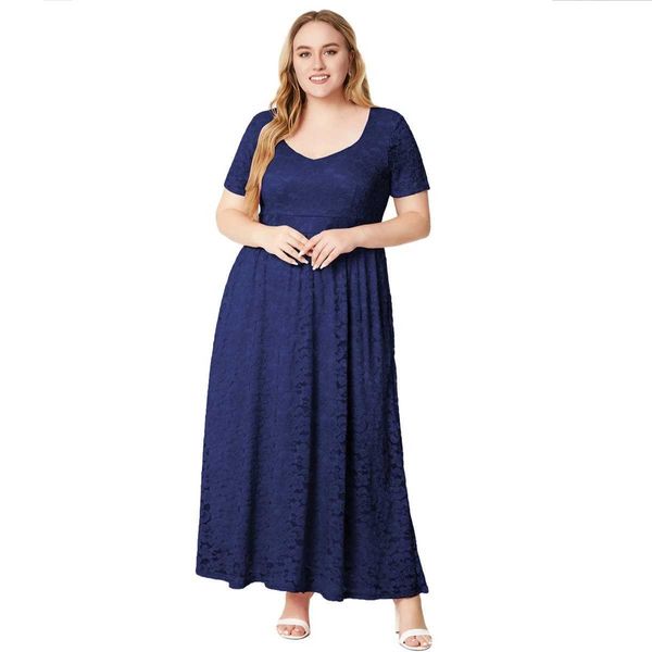 Plus -Size -Kleider plus Größe hochwertiger kurzer Slve Sommerparty Abend Brautjungfer formelle Kleider für Frauen Y240510