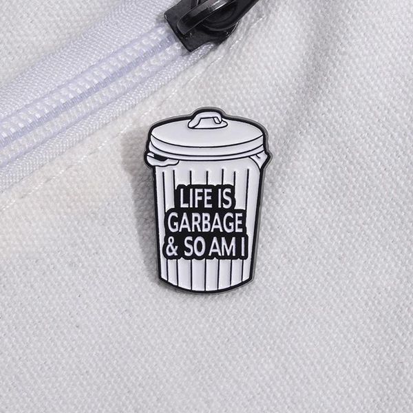 Броши для мусора эмалевые булавки жизнь - забавная лацканая рубашка