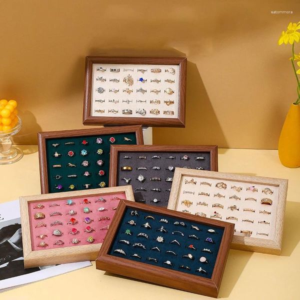 Casci per gioielli Anello di moda Display per le orecchie per piastre per piastre per bracciale Box Organizzante Organizzazione del legno