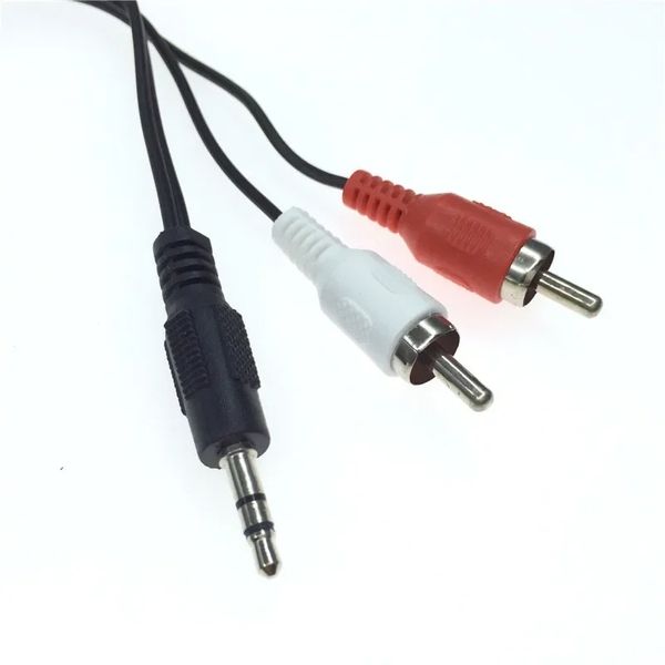 Tappo maschio stereo da 3,5 mm a 2RCA FONO AUDIO AV AV Video Adattatore Connettore Cavo Cavo Cavo Splitter