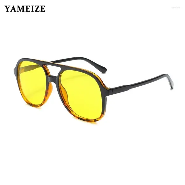 Occhiali da sole yameize pilot doppio raggio cornice da donna uomo modalità sportivo occhiali da sole marca guida visione notte sfumature ovali