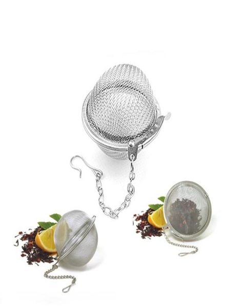 Nuovo tè Infuser in acciaio inossidabile bloccaggio in acciaio da tè con pentola infuser sfera reuso filtri da tè da tè cucine per bere accessori con accessori con 6300045