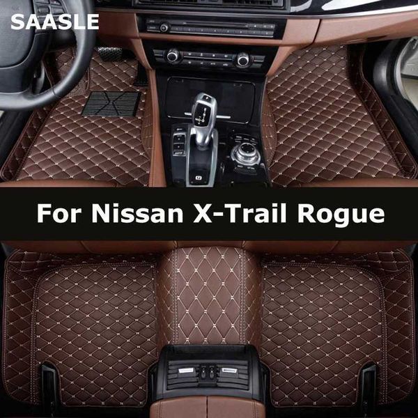 Коврики ковриков Saasle Custom Car Male Mats для Nissan Xtrail Rogue X-Trail Auto Carpets Foot Coche Accessorie T240509