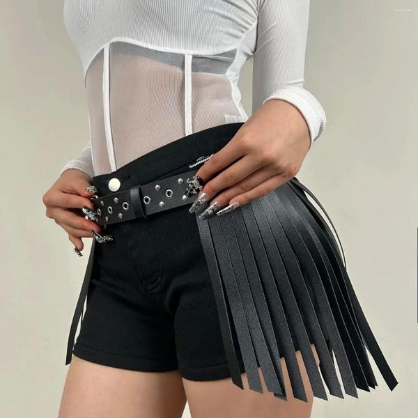 Gürtel Frauen Mode PU Ledergurt Taillengürtel Hosenträger für Punk dekorative Gurte Gothic Clothing Accessoires