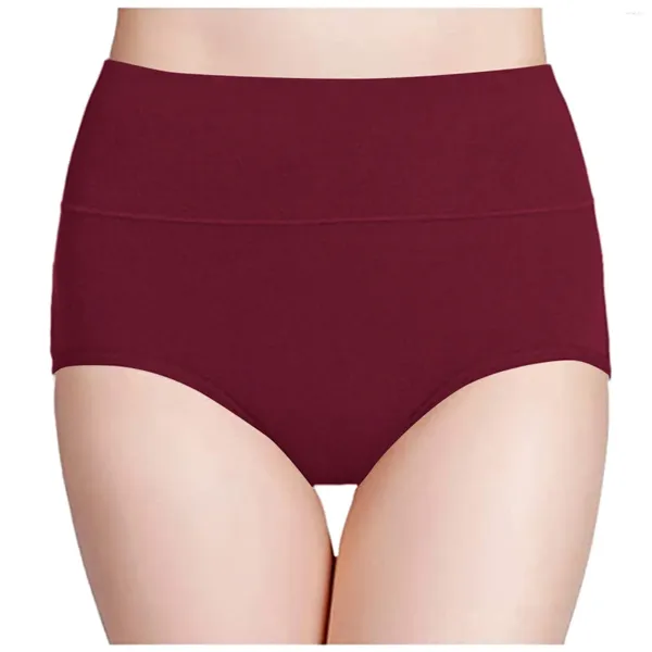 Damenhöfen Dessous für Frauen dehnen taillierte Unterwäsche mit hoher Taille Full Covers Bag Hip sexy Damen Feste Farbe