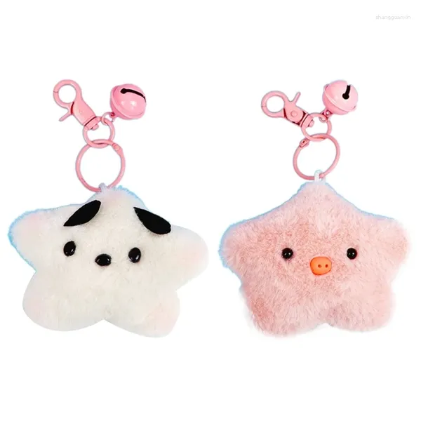 Keychains Dog/Pig Star Plexhed Animal Keychain Chain Chain Keyring Acessório