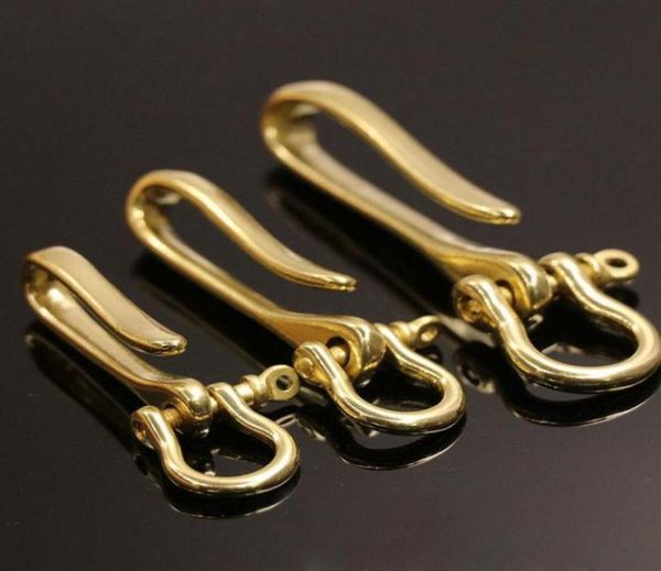 Клавные медные латунные латунные u -образные брелка для ремня крючки Мужское металлическое золото 3 размера цепочное кольцо для цепочки Кольцевое соединение подключение заклинателя аксессуара5179671