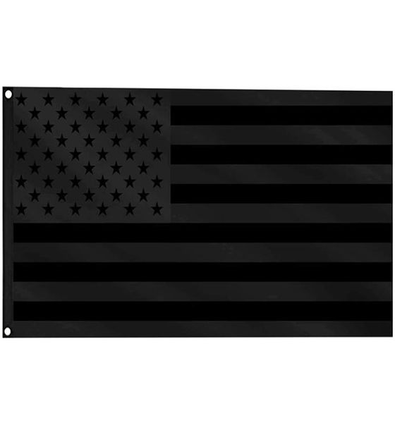 Высококачественные черные американские флаги 3x5 Внутреннее наружное использование 3x5ft 150x90cm 100d 100 полиэфирная ткань цифровой принтер 5945962