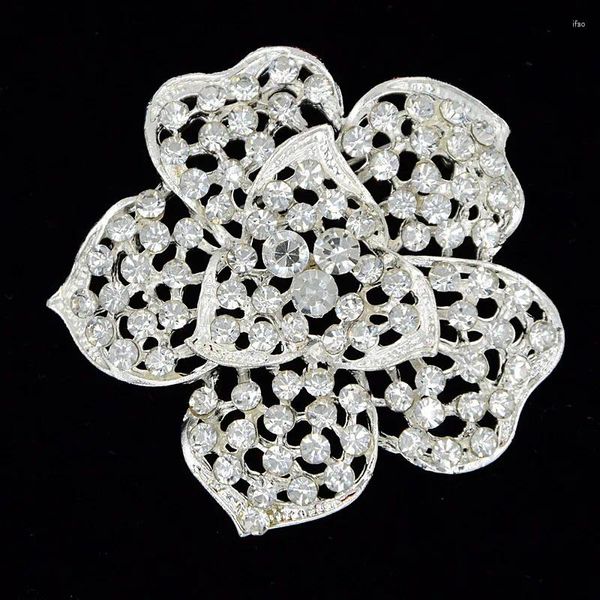 Spille chiari Crystal Flower Specpa per le donne Accessori per la festa di gioielli da sposa da sposa per matrimoni.