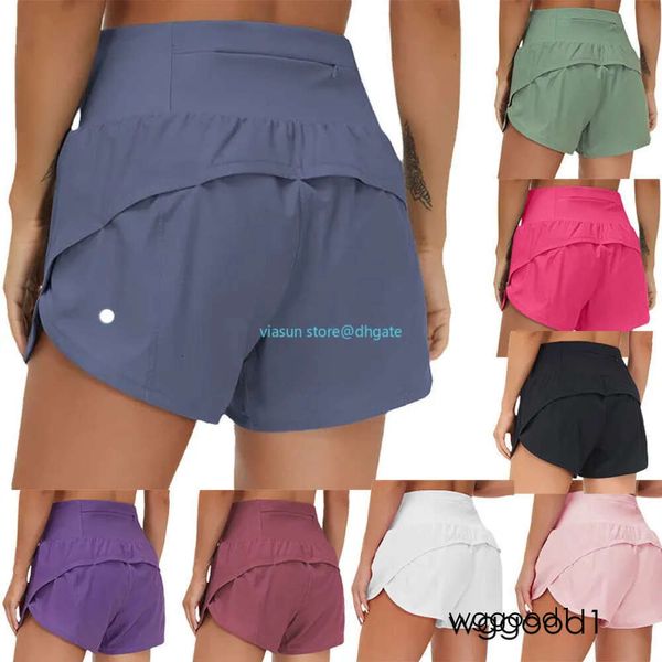 Womens Lu-33 Yoga Shorts Hotty Hot Pocks Pocket Speed Speed Up Gym Roupe