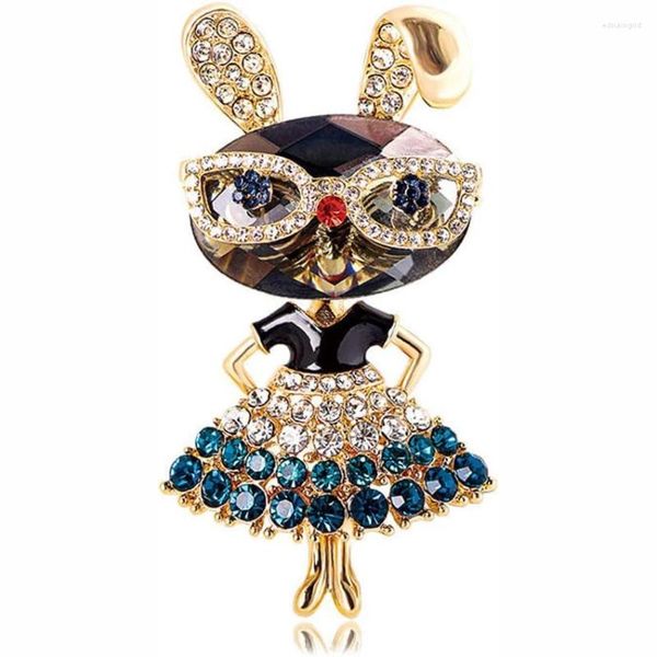 Broschen BREICHEN STRASSENE BROCHE BROCHEN PIN FÜR Women Girls Fashion Crystal Animal Weihnachtsabschluss Honors Day Ostern Schmuck Geschenk