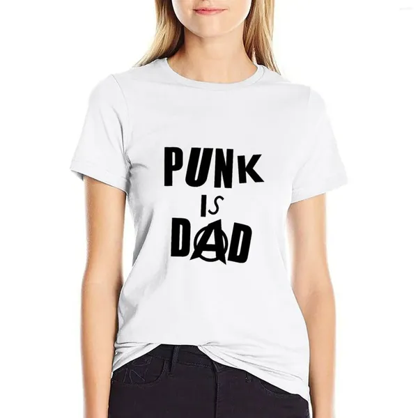 Kadın Polos Punk baba! Babaları olan çocuklar için. T-shirt yaz üstleri Kore moda sevimli tişörtler kadın
